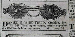 Widdifield advertisement from the  "Columbian Centinel," Boston, 6 June 1837