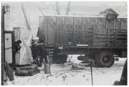 unloading crates of parts for the Mark I at Harvard University, 1 February 1944.