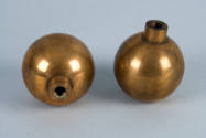pair of 2-inch ball conductors with stems