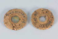 birefringent specimens mounted on cork slides