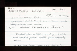DW card - surveyor's level