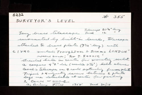 DW card - surveyor's level
