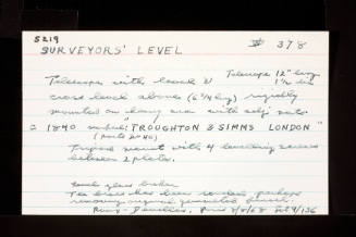 DW card - surveyor's level