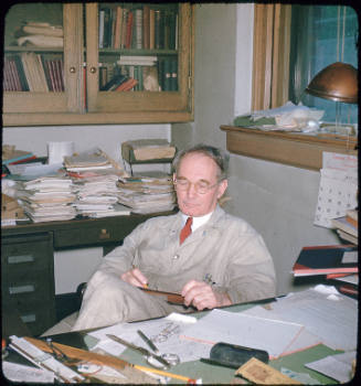 Percy W. Bridgman stereo-photograph, left
